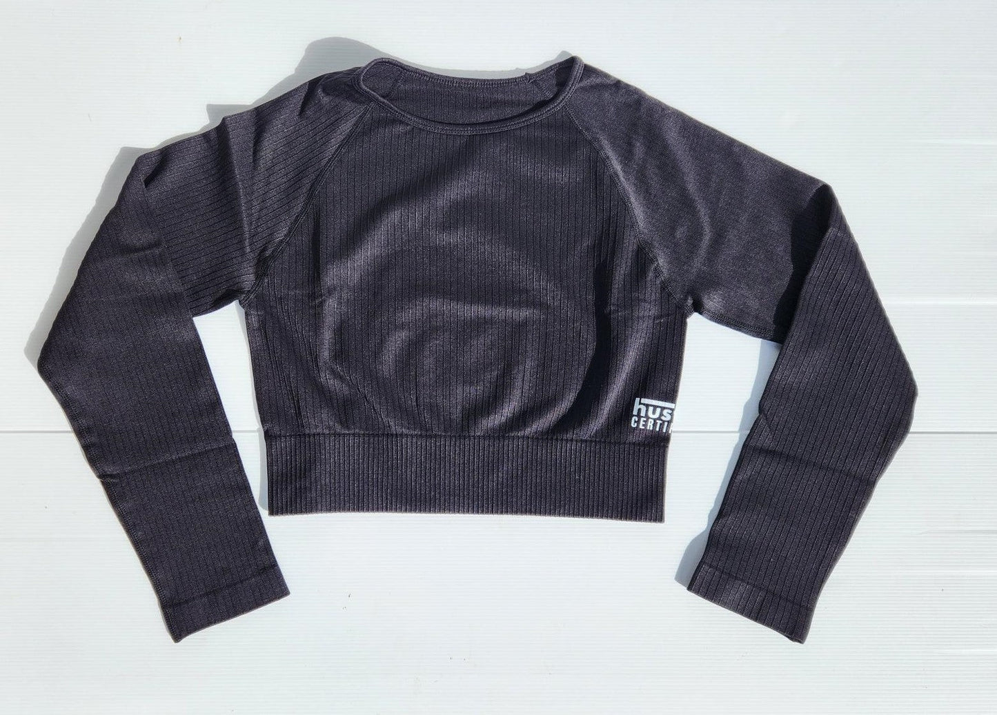 Long Sleeve Ribbed Crop