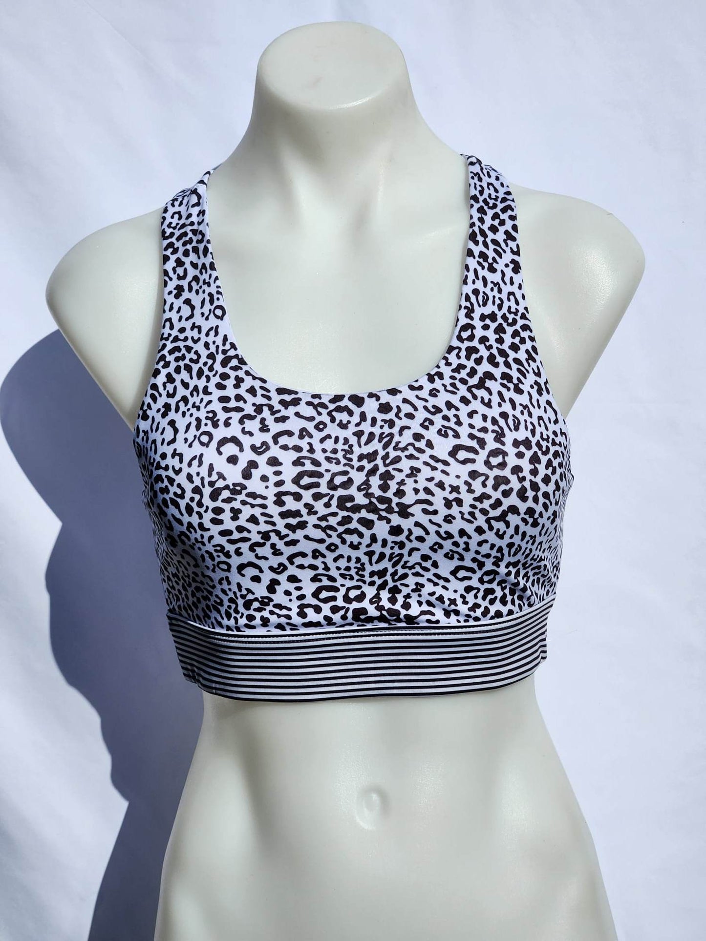 White Leopard Bra