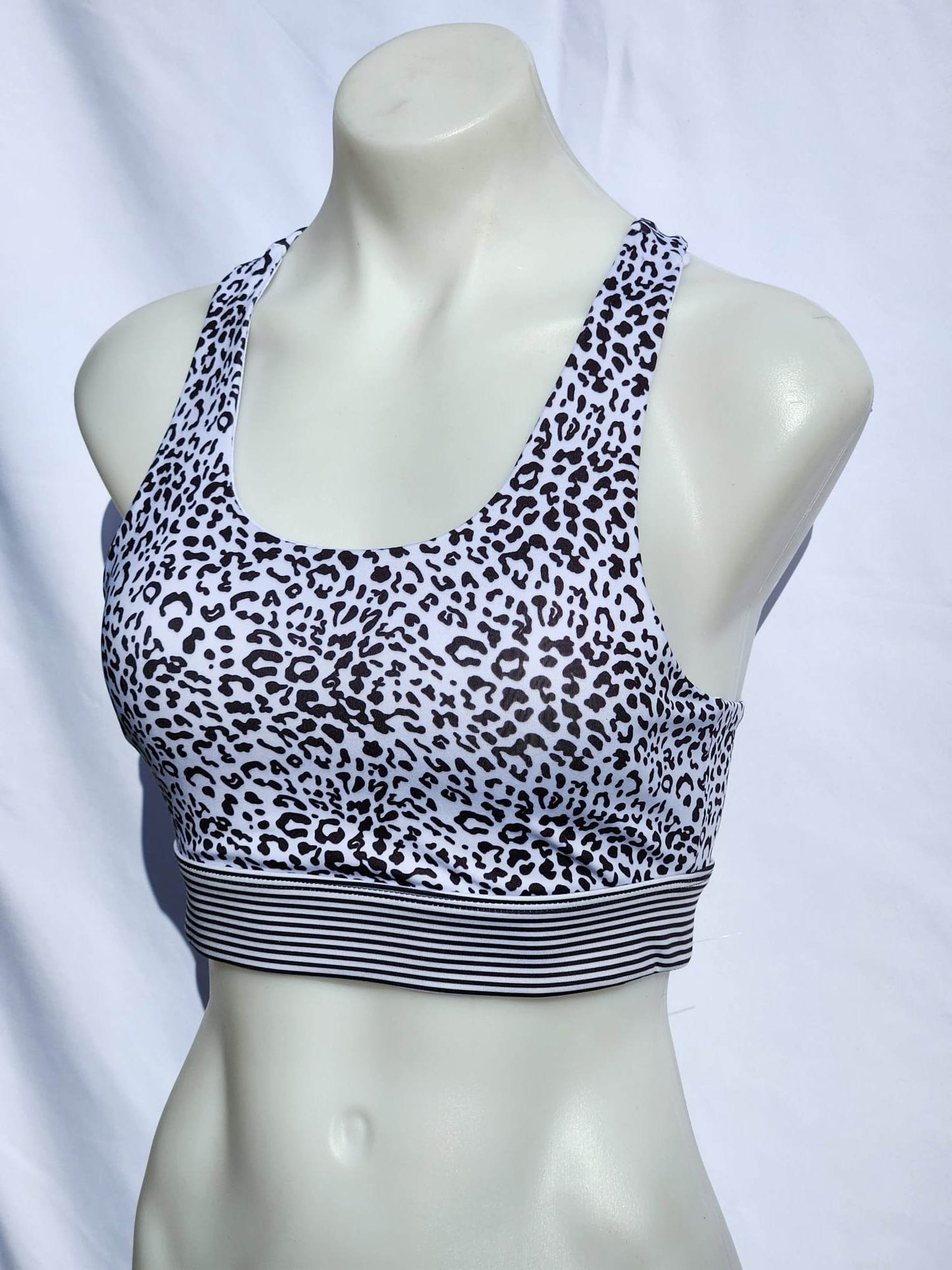 White Leopard Bra