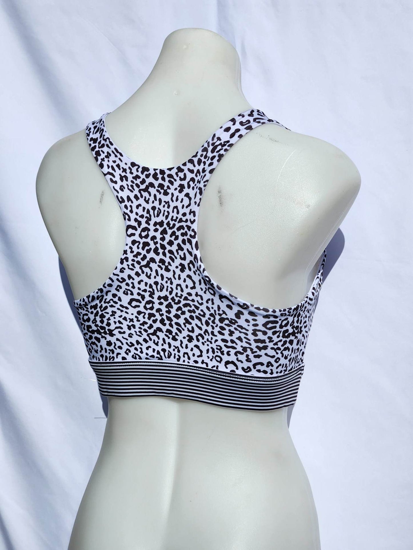 White Leopard Bra