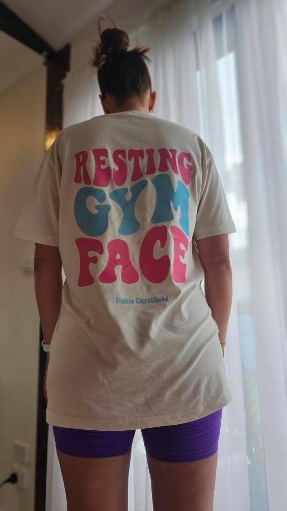 The Resting Gym Face Oversized Tee — For the Gym Enthusiast.