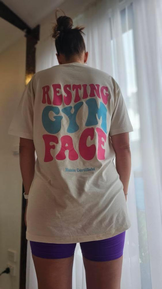 The Resting Gym Face Oversized Tee — For the Gym Enthusiast.